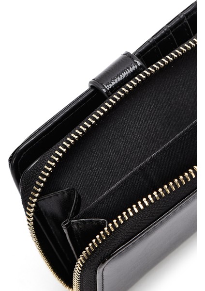 Kadın Siyah Rugan Cüzdan 000A2D561516