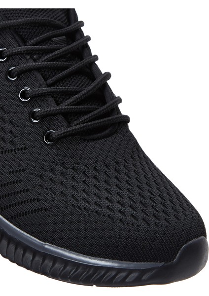 Zero Erkek Siyah Bağcıklı Kalın Tabanlı Sneaker 25SFD69166F