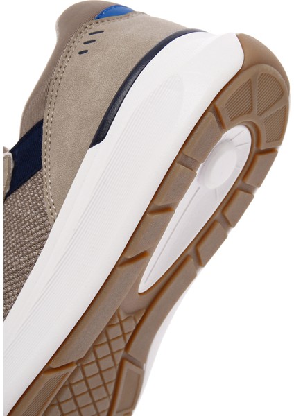 Zero Erkek Bej Bağcıklı Kalın Tabanlı Kumaş Sneaker 25SFD69136F