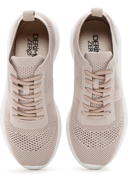 Zero Kadın Bej Bağcıklı Kalın Tabanlı Sneaker 25SFD43026F