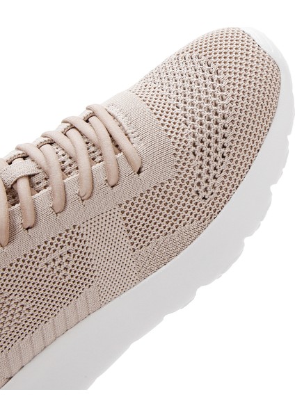 Zero Kadın Bej Bağcıklı Kalın Tabanlı Sneaker 25SFD43026F