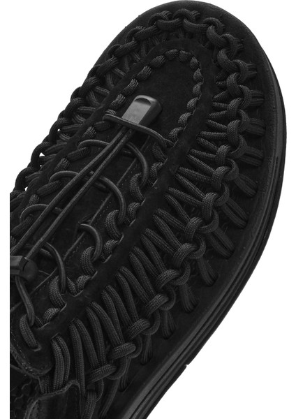 Erkek Siyah Örgülü Sandalet 25SFD696814