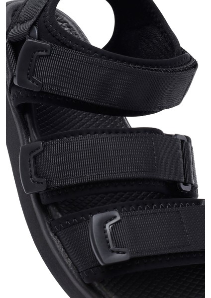 Erkek Siyah Kumaş Sandalet 25SFD696114