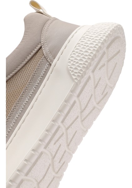 Erkek Bej Bağcıklı Kalın Tabanlı Sneaker 25SFD693314