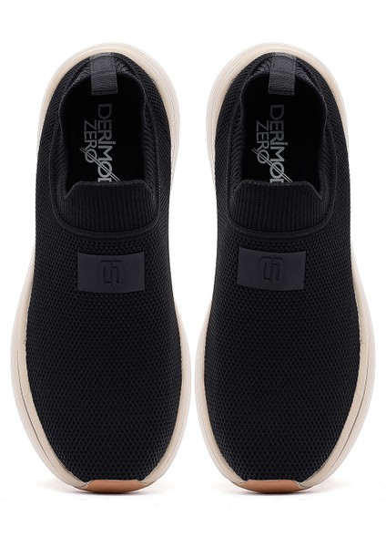 Zero Erkek Siyah Kalın Tabanlı Kumaş Sneaker 25SFD69526F