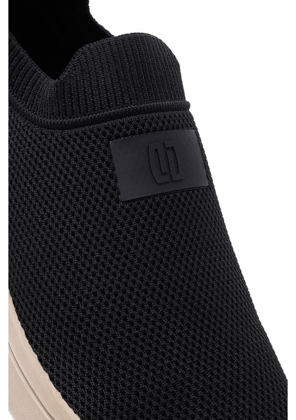 Zero Erkek Siyah Kalın Tabanlı Kumaş Sneaker 25SFD69526F