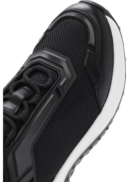 Erkek Siyah Bağcıklı Kalın Tabanlı Sneaker 25SFD69516F