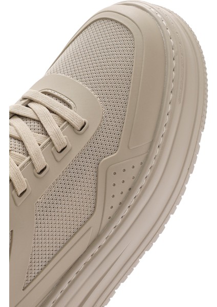 Erkek Bej Bağcıklı Kalın Tabanlı Sneaker 25SFD69366F