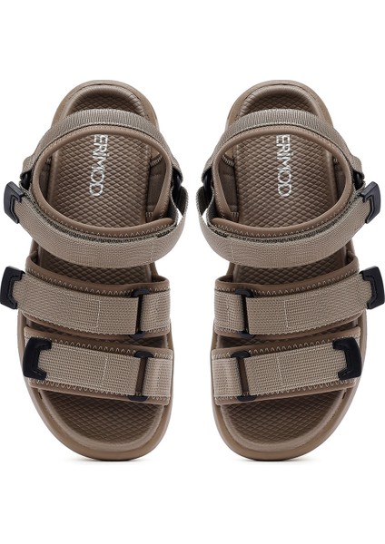 Erkek Bej Kumaş Sandalet 25SFD696114
