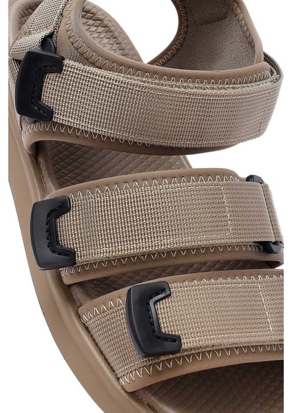 Erkek Bej Kumaş Sandalet 25SFD696114