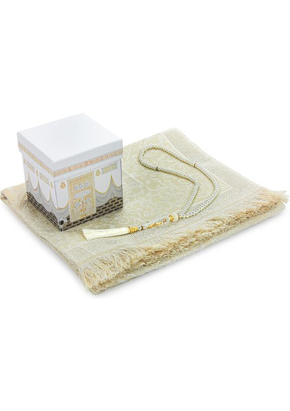 Kabe Desenli Özel Kutulu Iğne Oyalı Dantelli Eşarp Tesbih Mevlüt Seti Beyaz fiyatları