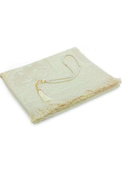 Kabe Desenli Özel Kutulu Iğne Oyalı Dantelli Eşarp Tesbih Mevlüt Seti Beyaz modelleri