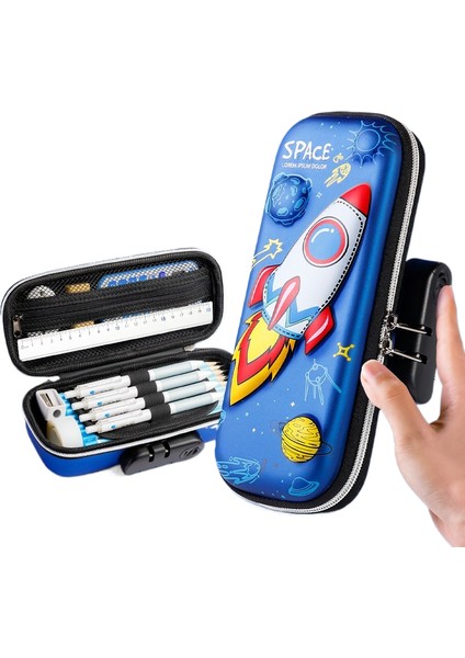 Büyük Kapasiteli Kalem Kutusukod Kilitli Kırtasiye Çantası (Yurt Dışından)