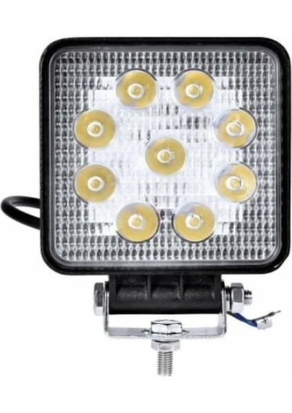 Çalışma LED Lambası Off Road Gündüz Farı Sis Kare 27W 9 LED
