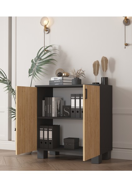 Antrasit2 Kapaklı Ofis Dolabı fiyatları