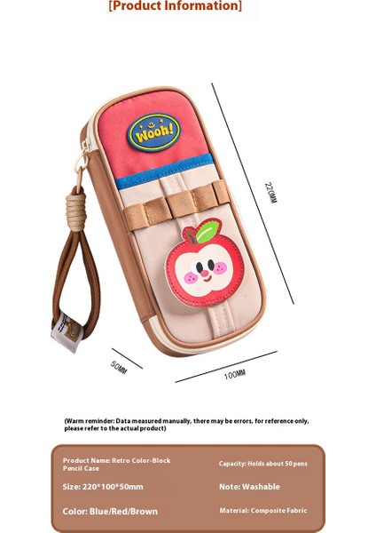 Kalem Çantası Çok Katmanlı Düzenleyici Büyük Kapasiteli Kırtasiye Çantası (Yurt Dışından) modelleri