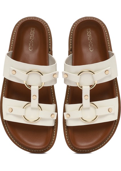 Kadın Beyaz Aksesuarlı Terlik 25SFE492518