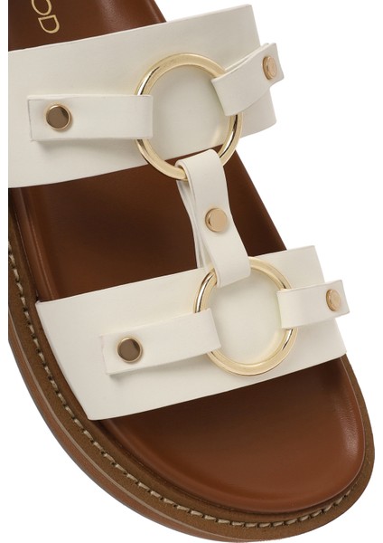 Kadın Beyaz Aksesuarlı Terlik 25SFE492518