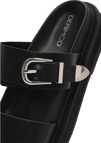 Kadın Siyah Tokalı Terlik 25SFE492418