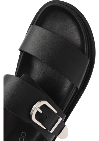 Kadın Siyah Tokalı Terlik 25SFE492418