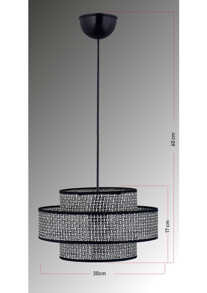 Doğal Hazeran Rattan 3 Katlı Pasta Sarkıt Avize, Çocuk, Yatak, Salon, Mutfak, Hol, Siyah fiyatları