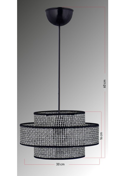 Doğal Hazeran Rattan 3 Katlı Pasta Sarkıt Avize, Çocuk, Yatak, Salon, Mutfak, Hol, Siyah modelleri