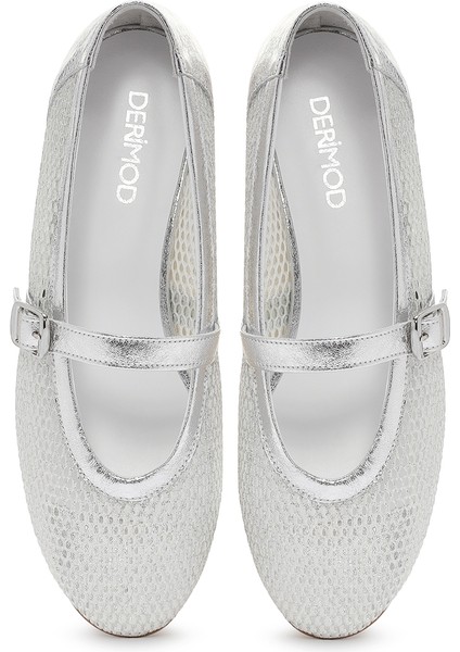 Kadın Gümüş Fileli Bantlı Babet 25SFD14016F