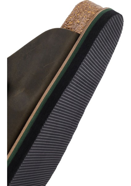 Erkek Siyah Tokalı Nubuk Deri Terlik 25sfd6255v3