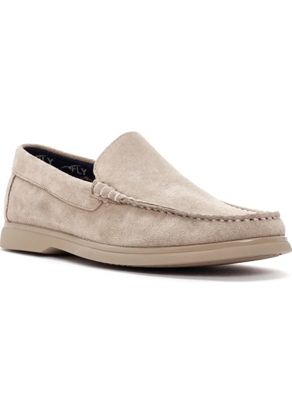Fly Erkek Bej Süet Deri Loafer 25SFD631010