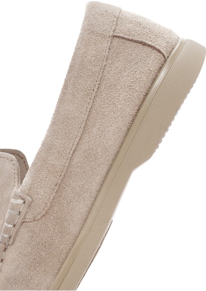 Fly Erkek Bej Süet Deri Loafer 25SFD631010