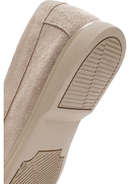 Fly Erkek Bej Süet Deri Loafer 25SFD631010