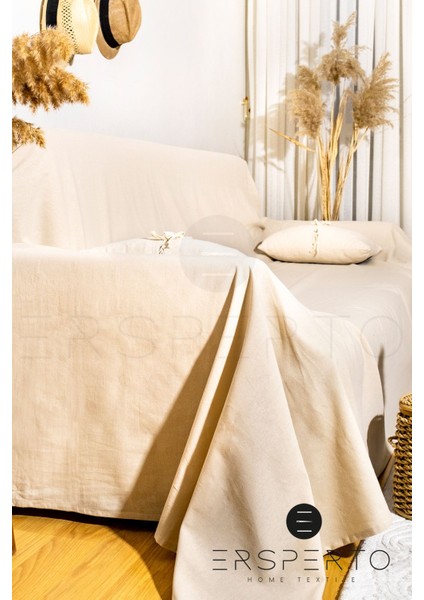 Bej Keten Koltuk Örtüsü 170X400CM, Şık ve Doğal Görünüm Için Ideal Seçim modelleri