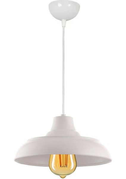 Beyaz Metal Sarkıt Avize, Retro ve Modern Endüstriyel Tasarım, Şık ve Mufak Hol Işığı modelleri