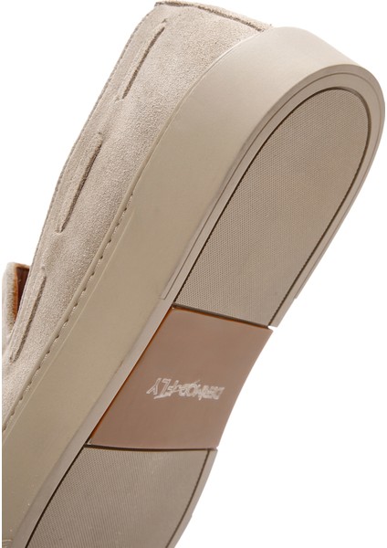 Fly Erkek Bej Süet Deri Casual Loafer 25SFD631310