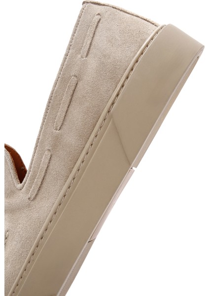 Fly Erkek Bej Süet Deri Casual Loafer 25SFD631310