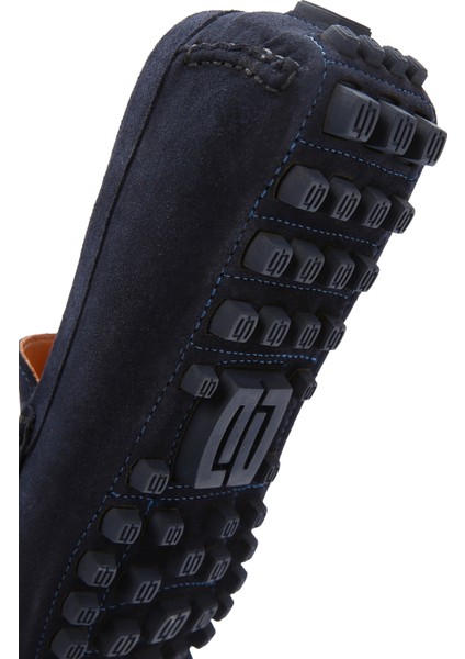 Erkek Lacivert Süet Deri Loafer 25SFD630810