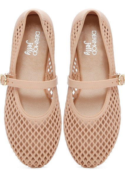 Kadın Bej Tokalı Jelly Babet 25SFE4755PV