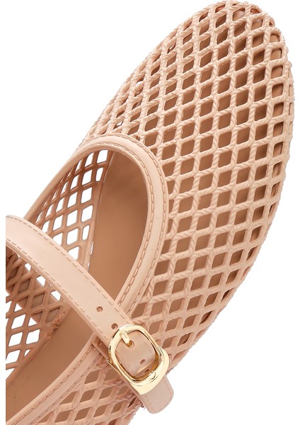 Kadın Bej Tokalı Jelly Babet 25SFE4755PV