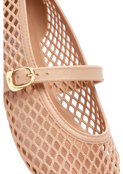 Kadın Bej Tokalı Jelly Babet 25SFE4755PV