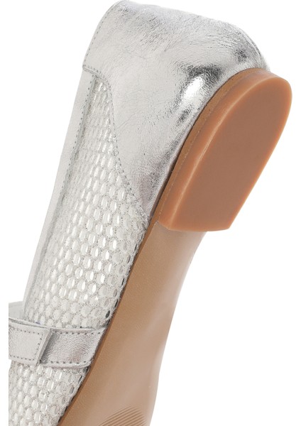 Kadın Gümüş Fileli Bantlı Babet 25SFD14016F