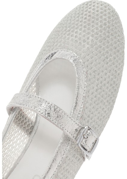 Kadın Gümüş Fileli Bantlı Babet 25SFD14016F