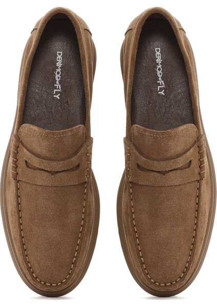 Fly Erkek Vizon Süet Deri Casual Loafer 25SFD632410