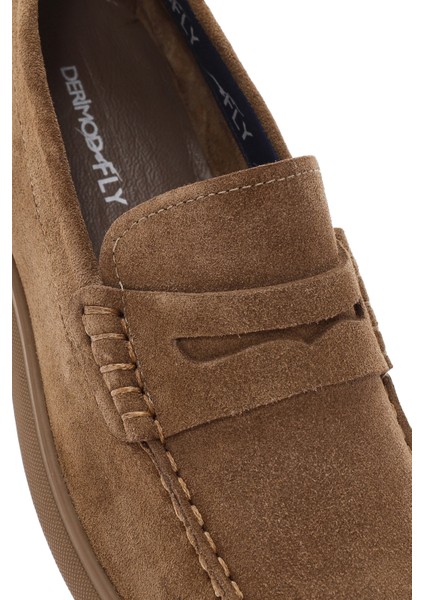 Fly Erkek Vizon Süet Deri Casual Loafer 25SFD632410