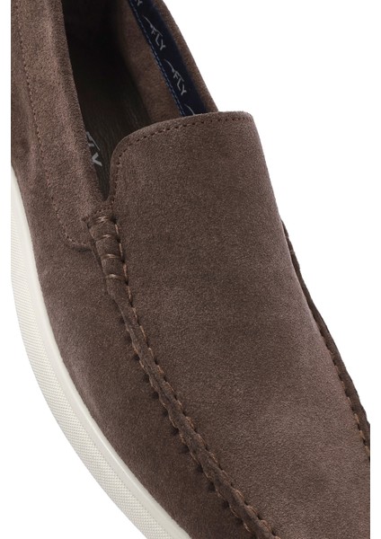 Fly Erkek Vizon Süet Deri Loafer 25SFD631010
