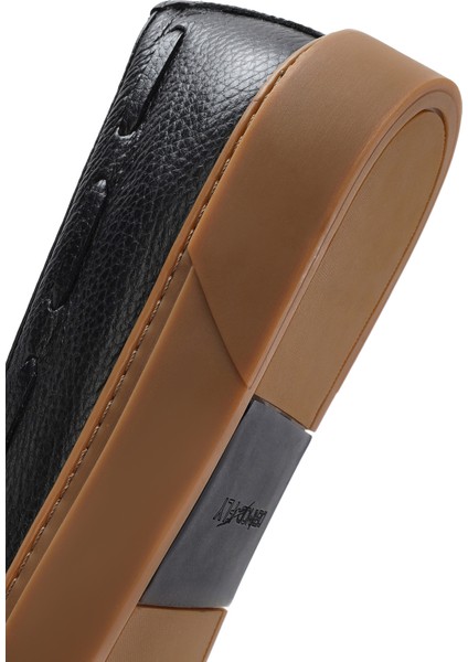 Erkek Siyah Püsküllü Deri Loafer 25SFD6313FT