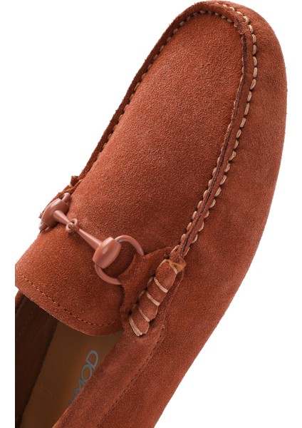 Erkek Kahverengi Süet Deri Loafer 25SFD630810