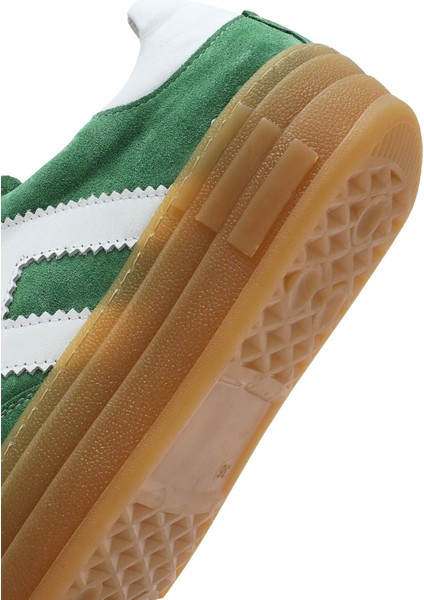 Kadın Yeşil Bağcıklı Süet Deri Sneaker 25SFD371710