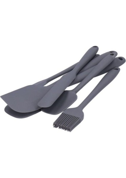 Gri 6'lı Silikon Spatula ve Fırça Seti, Pratik ve Kaliteli Mutfak Araçları fırsatları