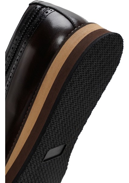 Erkek Kahverengi Deri Klasik Ayakkabı 25SFD704614