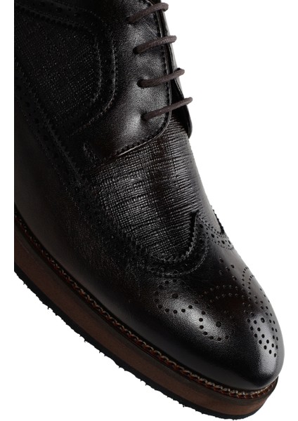 Erkek Kahverengi Deri Klasik Ayakkabı 25SFD704614